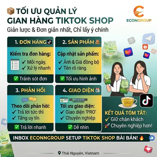 tối ưu quản lý gian hành tiktok shop