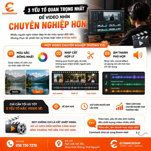 yếu tố khiến video chuyên nghiệp hơn