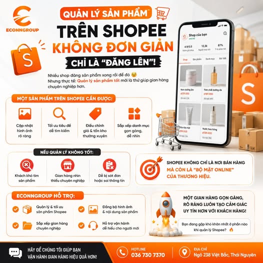 quản lý gian hàng shoppe 