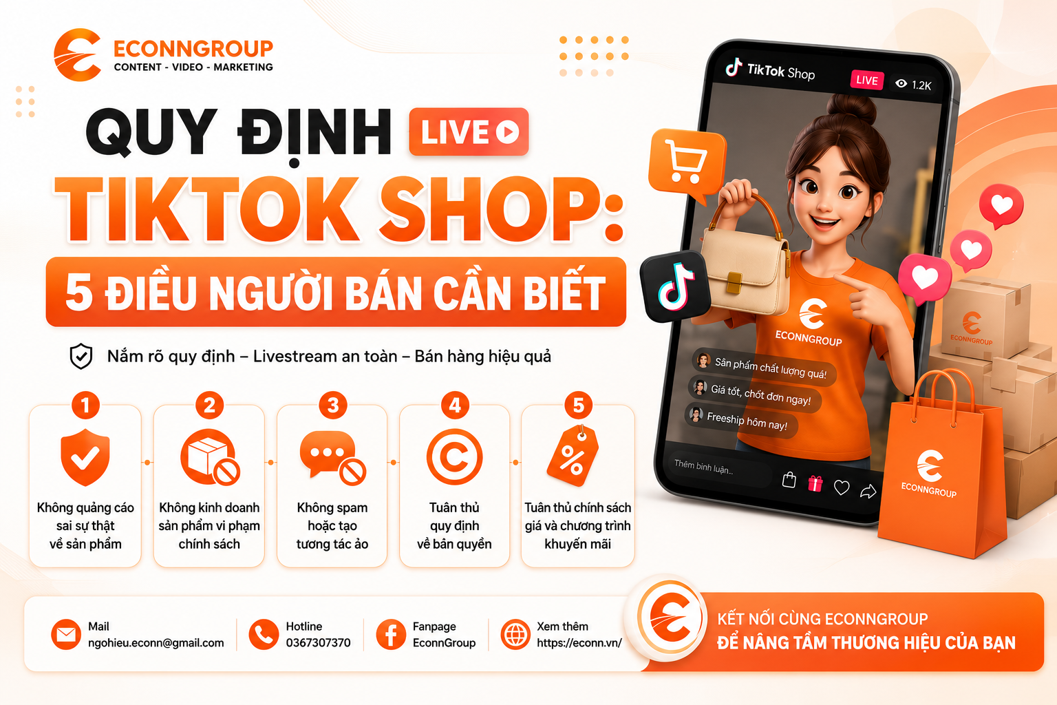 Quy Định Live TikTok Shop