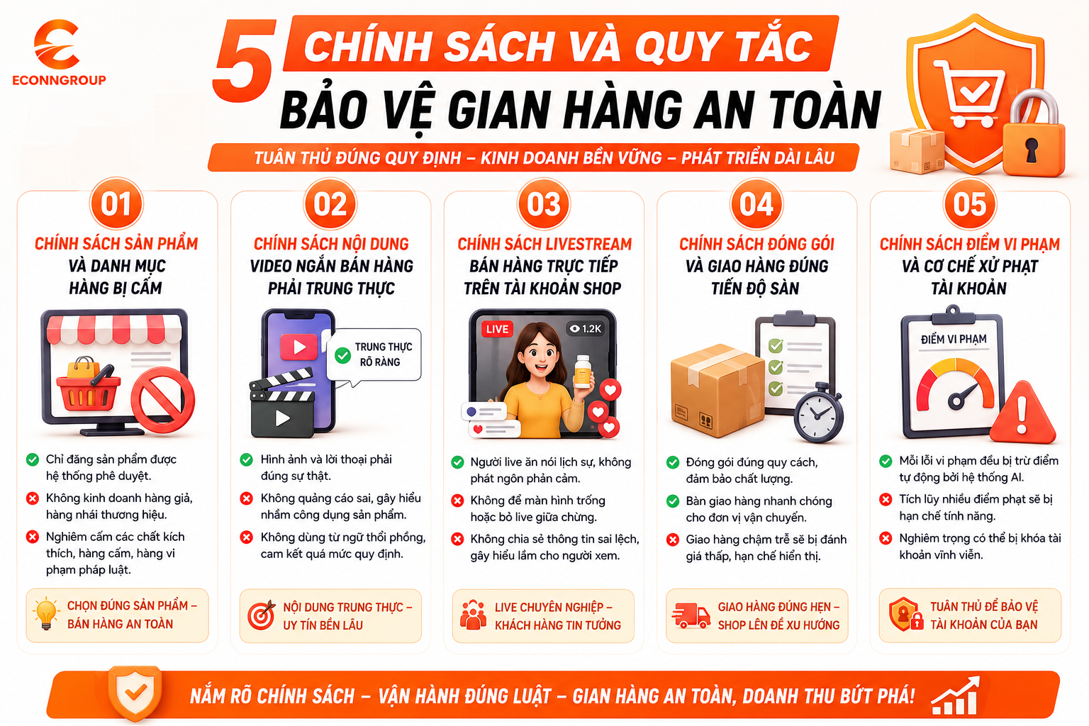 5 chính sách và quy tắc