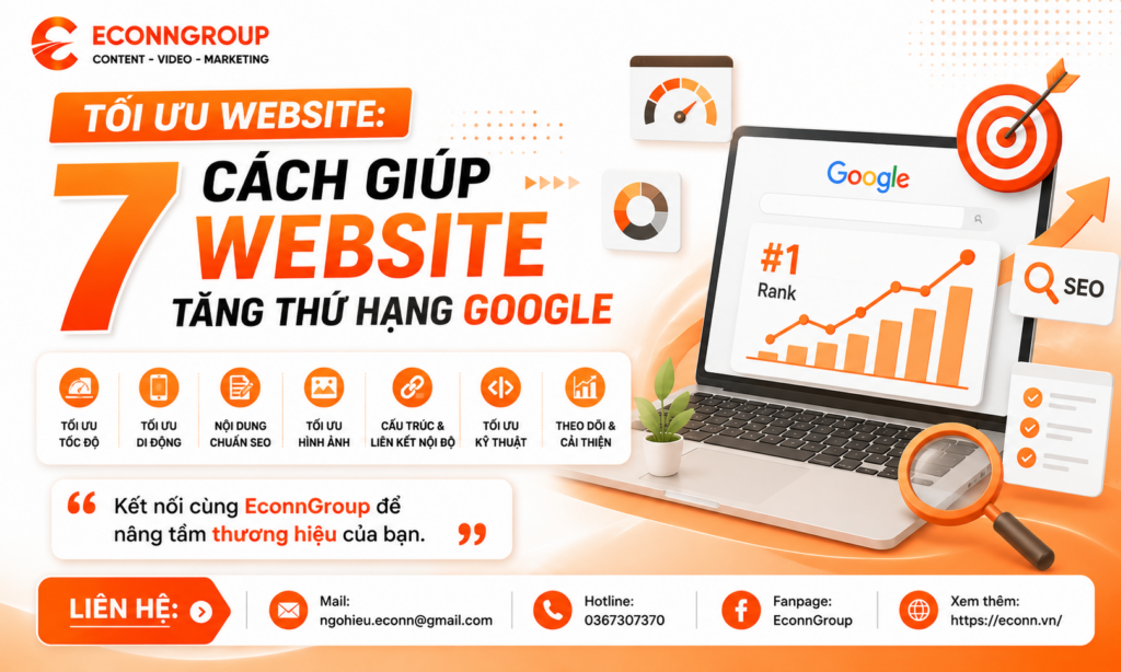 Tối Ưu Website: 7 Cách Giúp Website Tăng Thứ Hạng Google